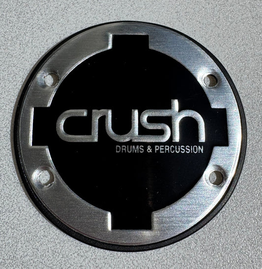 Crush Drums Badge with mounting screws