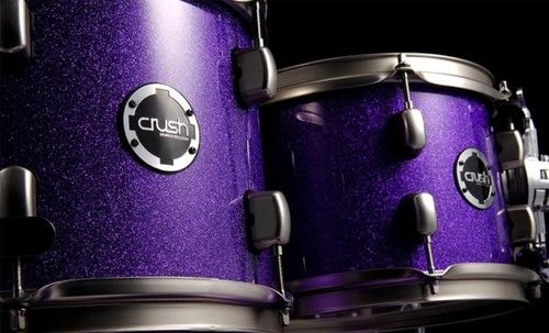 Crush Sublime Bubinga 8"x6" Tom in Purple Sparkle Lacquer