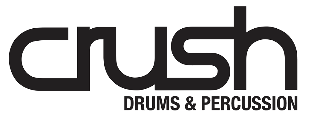 Crush Logo Vinyl Bass Drum Decal - Black or White